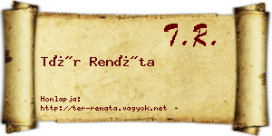 Tér Renáta névjegykártya