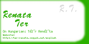 renata ter business card